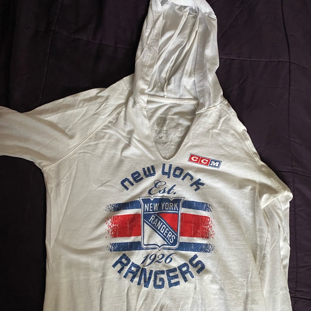 NYR long sleeve T-shirt with hood
